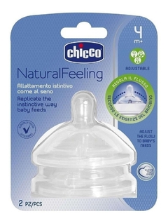 Tetinas Mamadera Natural Feeling Chicco 4m+ X2 Unidades