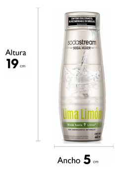 Soda Mixer Zero Sabor Lima Limon Sodastream Rinde 9 Litros en internet