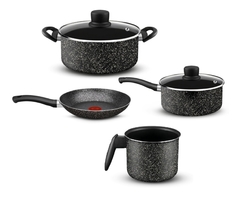 Set Cocina 6 Piezas Tefal Stone Effect Antiadherente Ollas