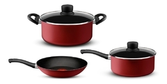 Set 5 Piezas Tefal Red Surprise Con Antiadherente