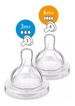 Imagen de Mamadera Anticolico Philips Avent 260ml Tetinas +1m +3m +6m