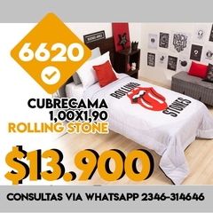 Acolchado 1 1/2 plazas Estampado Digital Rolling Stones