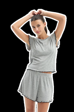 606-25 SAVAGE Pijama remera y short con roulote - SWEET VICTORIAN - comprar online