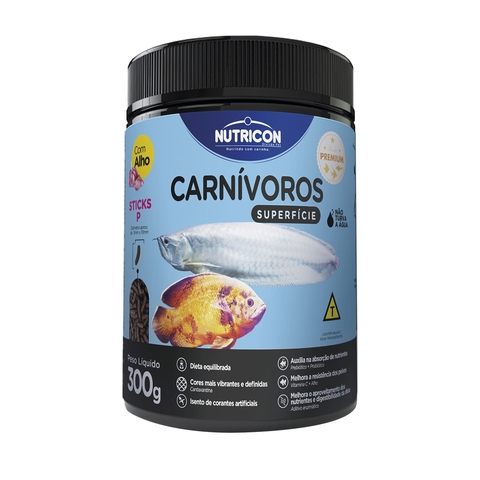 Ração Carnívoros Superfície P c/ Alho 300g Nutricon