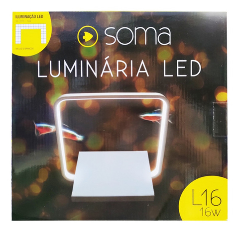 Luminária de Led Soma L16 Branca  - 16w - Branca - Bivolt