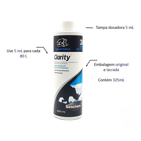 Seachem Clarity Com Bonus 30% 325ml