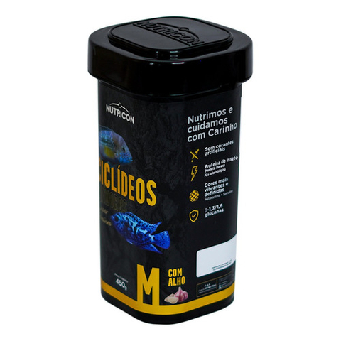 Ração Nutricon Ciclideos Onivores M 450g