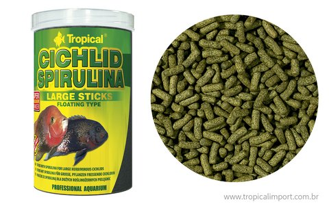 Ração Tropical Cichlid Spirulina Large Sticks - 300g