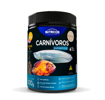 Ração Nutricon Carnivoros Superficie c/ Alho - M - 300 g