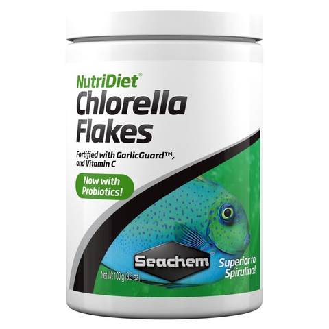 Ração Seachem Nutridiet Chlorella Flakes Probiotics 100g
