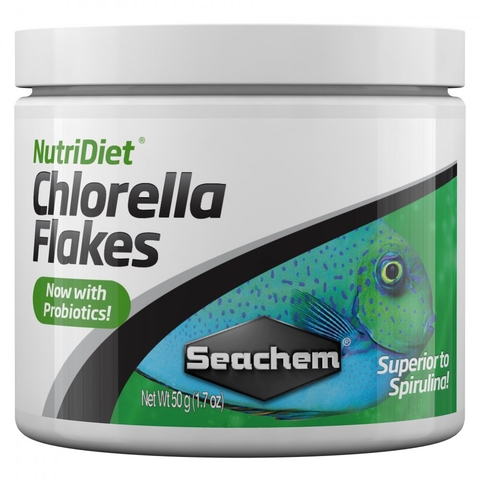 Ração Seachem Nutridiet Chlorella Flakes Probiotics 50g