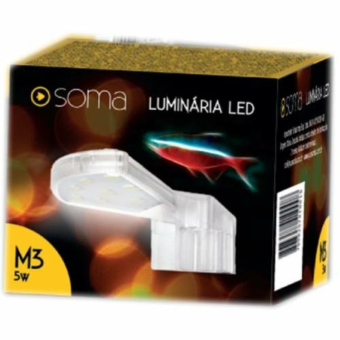 Luminaria Led Soma M3 Transparente 5w Led Branco - 127v