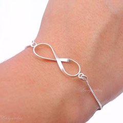 Pulseira Infinito Feminina Prata 925 19 Cm Oferta