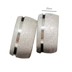 Par Aliança Prata Compromisso Namoro Diamantada 10mm