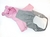 Agasalho em moletom cinza mescla claro + rosa bebê com nome do pet e orelhinhas - comprar online