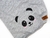 Agasalho em moletom cinza mescla claro com personalização de panda - com touca - comprar online