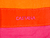 Toalha laranja + pink na internet