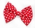 Tiara com laço/gravata poá vermelho - comprar online
