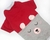 Agasalho em moletom cinza mescla + vermelho com personalização de ursinho - comprar online