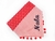 Bandana corações + listrado vermelho e branco com bordado + pompom - comprar online