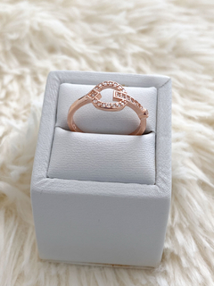 ANILLOS PLATA ROSE CON CUBICS - comprar online