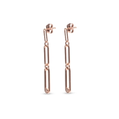 AROS CARMIN CRYSTAL PLATA 925 ROSÉ