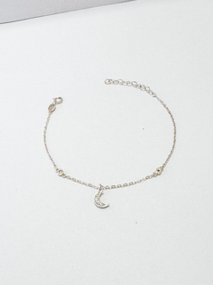 PULSERA PLATA CON DIJE LUNA