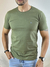 Camiseta Básica Lobo Bordada Verde Oliva - Acostamento