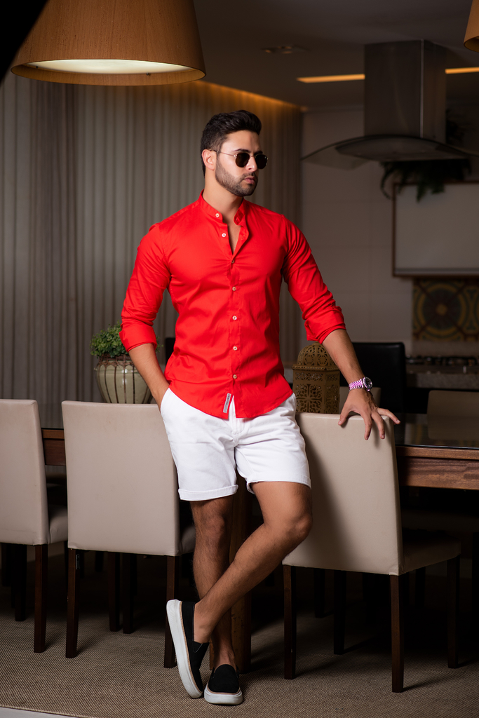 Camisas deals sociais vermelhas