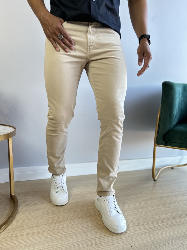 Calça Jeans Areia Goanna Skinny - Acostamento