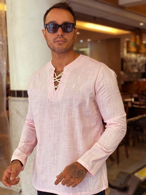 Camisa rosa cheap bebe masculina