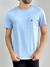 Camiseta Básica Lobo Bordada Azul Sky - Acostamento