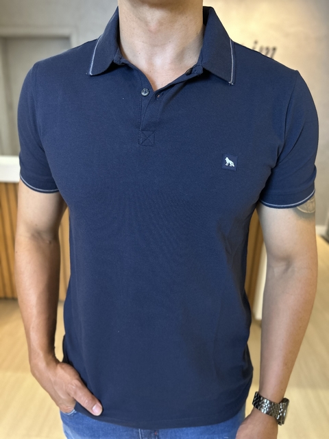 Camiseta Gola Polo Azul Marinho - Acostamento