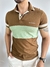Camiseta Gola Polo Muscle Marrom Detalhe Faixa 4025 - Acostamento