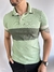 Camiseta Gola Polo Muscle Verde Matte Detalhe Faixa 4025 - Acostamento