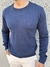 Suéter Tricot Azul Marinho Gola Careca - Acostamento
