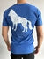 Camiseta Básica Lobo Nas Costas Azul Zafira - Acostamento