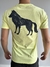 Camiseta Básica Lobo Nas Costas Verde Citrus - Acostamento