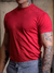 Camiseta Gola Média Slim Vermelha - Oxg
