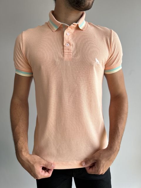 Camiseta Casual Gola Polo Rosa Quartzo 4028 - Acostamento