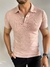 Camiseta Gola Polo Elastano Rosa Chá 4006 - Acostamento