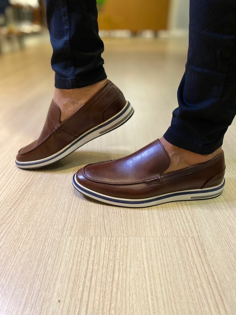 Sapato Masculino Mocassim Santoro Havana - Conquest