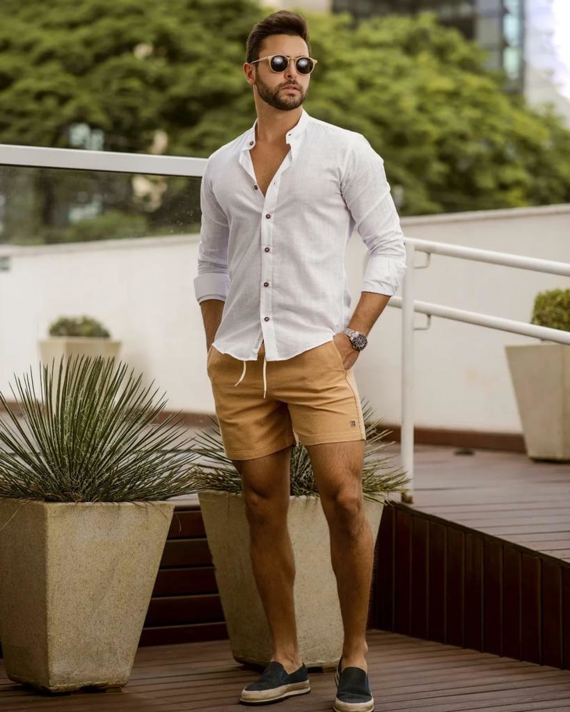 Short de Linho Caramelo - Conquest - comprar online