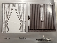 juego cortina black out lino textil 100 por 100 oscuridad - comprar online