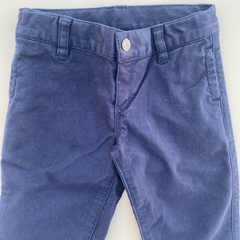 Pantalón de gabardina azul con cintura ajustable Petit Bateau - 6M - comprar online