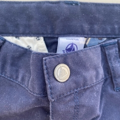 Pantalón de gabardina azul con cintura ajustable Petit Bateau - 6M en internet