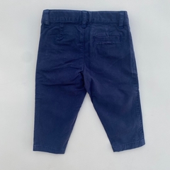 Pantalón de gabardina azul con cintura ajustable Petit Bateau - 6M - Comunidad Vestireta