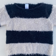 Sweater de lana piel de mono rayado beige y negro Cheeky - 6A - comprar online