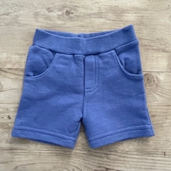 Short de algodón azul con cintura elastizada y bolsillos Owoko - 1 - comprar online