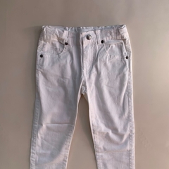 Pantalón de gabardina blanco con cintura ajustable Yamp! - 4A - comprar online